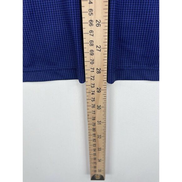 Greyson Polo‎ Shirt Adult Medium Navy Blue Check Golf Performance Stretch Mens - Picture 9 of 10